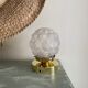 Lampe a poser vintage - globe en verre faceté