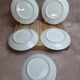 Set of 5 dessert plates in porcelain – Poppy floral design