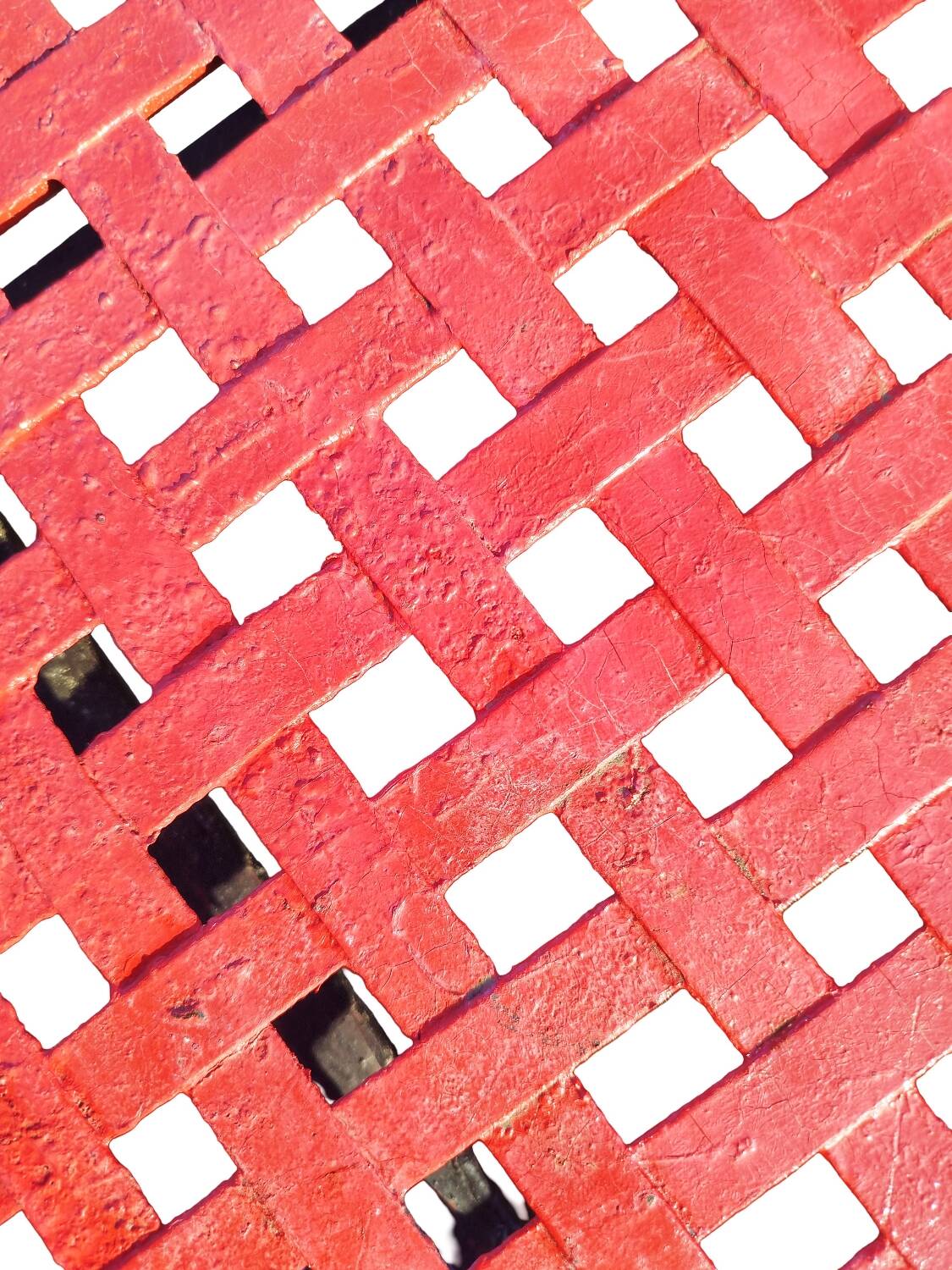 Red wrought iron table 1930