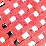 Red wrought iron table 1930