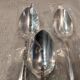 4 silver-plated dessert spoons by Christofle Spatours, new