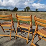 Set of 3 vintage folding chairs