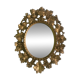 Miroir Vénitien Baroque • Bois Sculpté • Feuille d’Or • Italie • XVIIIe