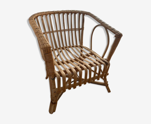 Fauteuil enfant rotin