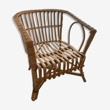 Rattan children's armchair