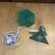 Lampe pince en métal vert, années 50