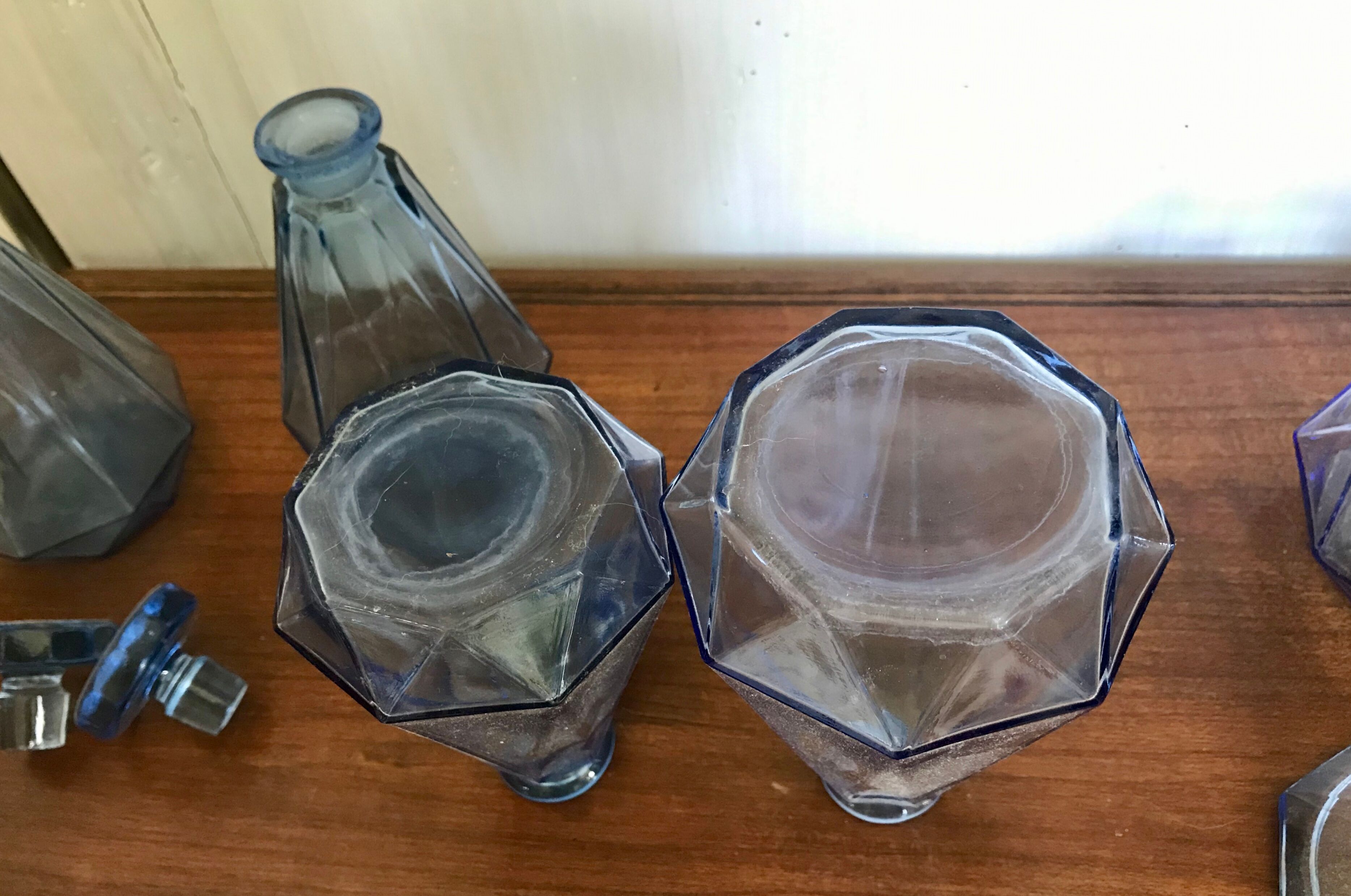Art deco bathroom bottles