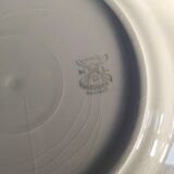 6 flat plates Orchies Moulin des loups jaunes with black edging