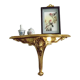 French vintage regency style gold resin half round console wall table 4022