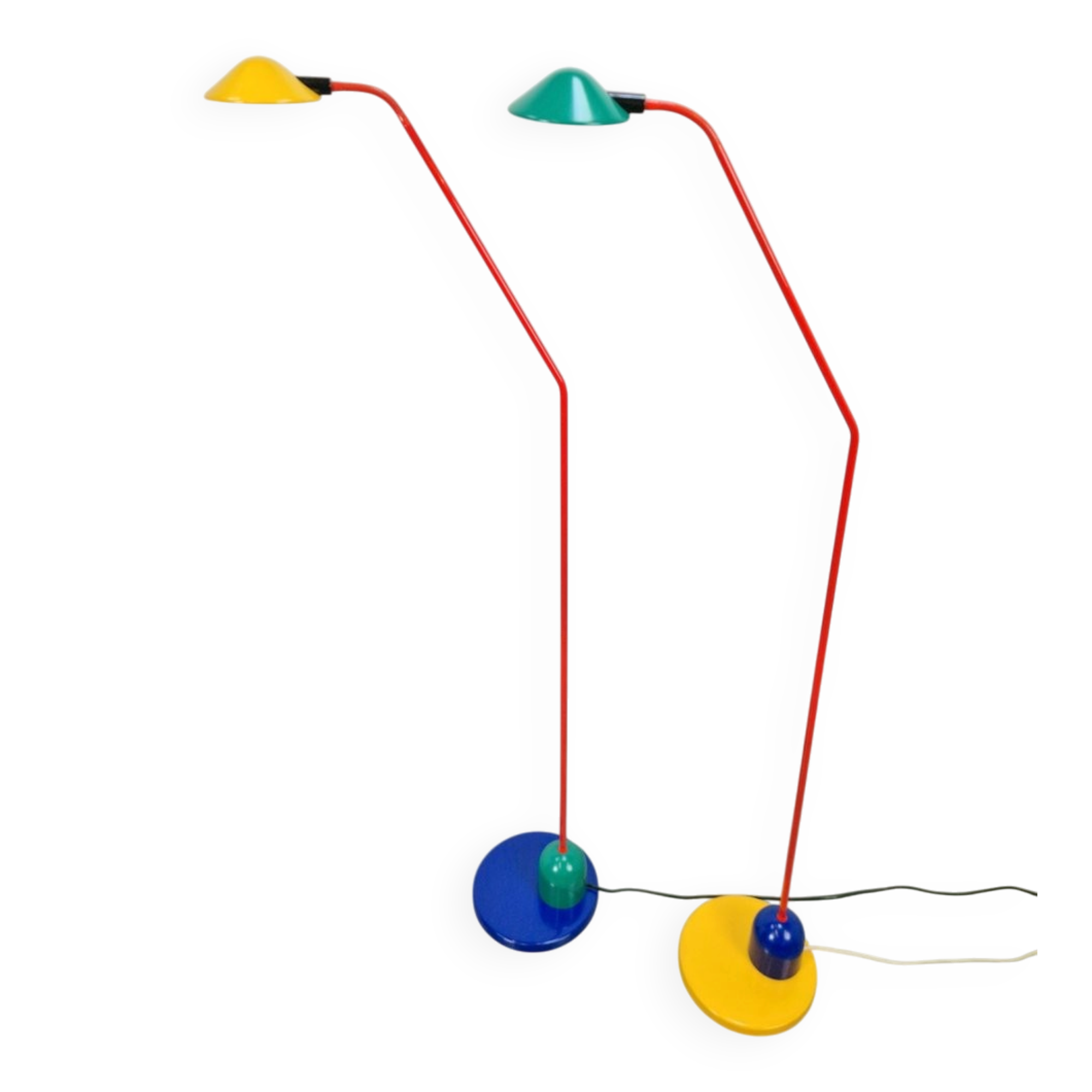 Vintage Floor Lamps from Happylight, 1980s, Set of 2