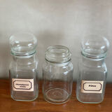 Trio of apothecary jars