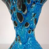 Vase fat lava  de charles cart en bleu turquoise 1960
