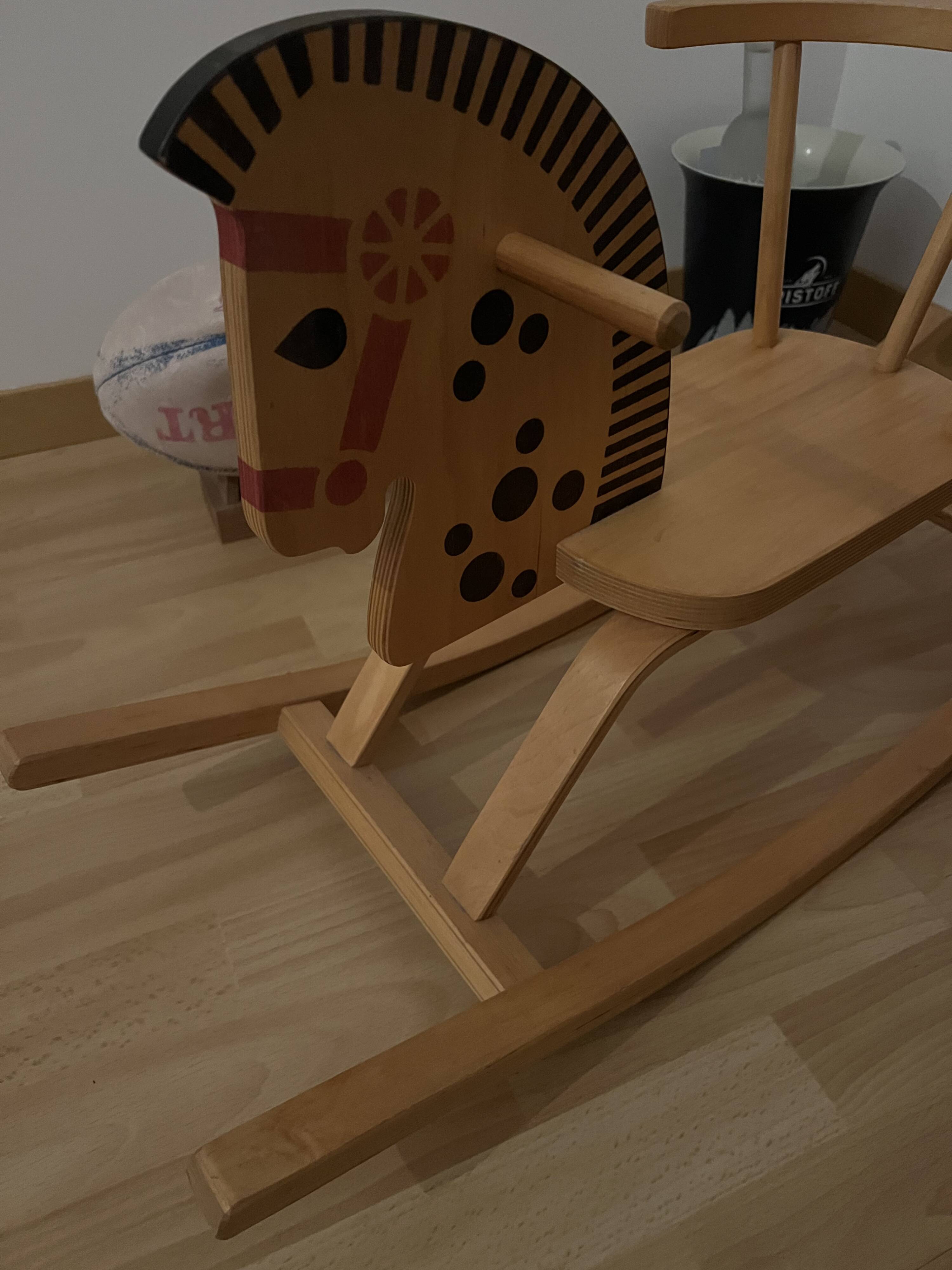 Wooden rocking horse