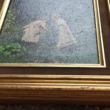 Painting "Young Girls in a Garden" by F. Didioni