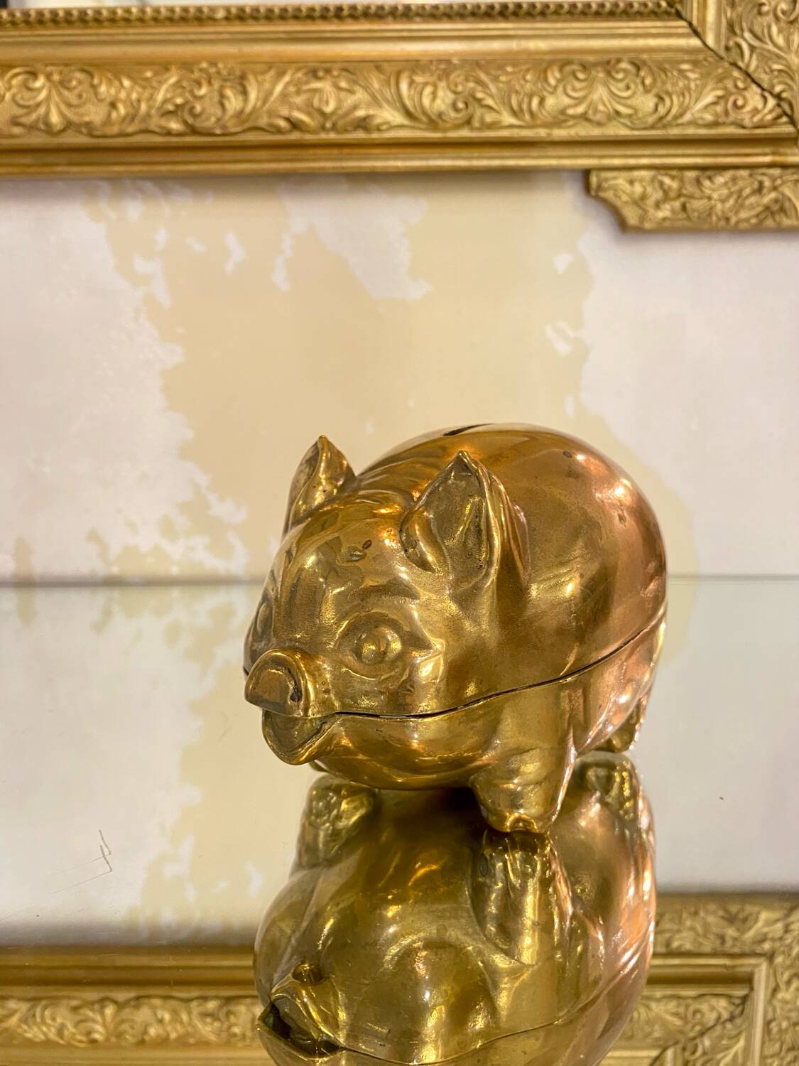 Brass piggy bank