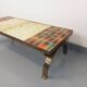 Vintage ceramic coffee table by Jean Gregorieff for Roche Bobois