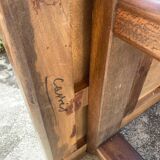 Vintage 60s coffee table with tile decoration of birds and flowers.