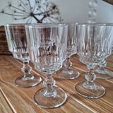 Vintage stemmed aperitif glasses