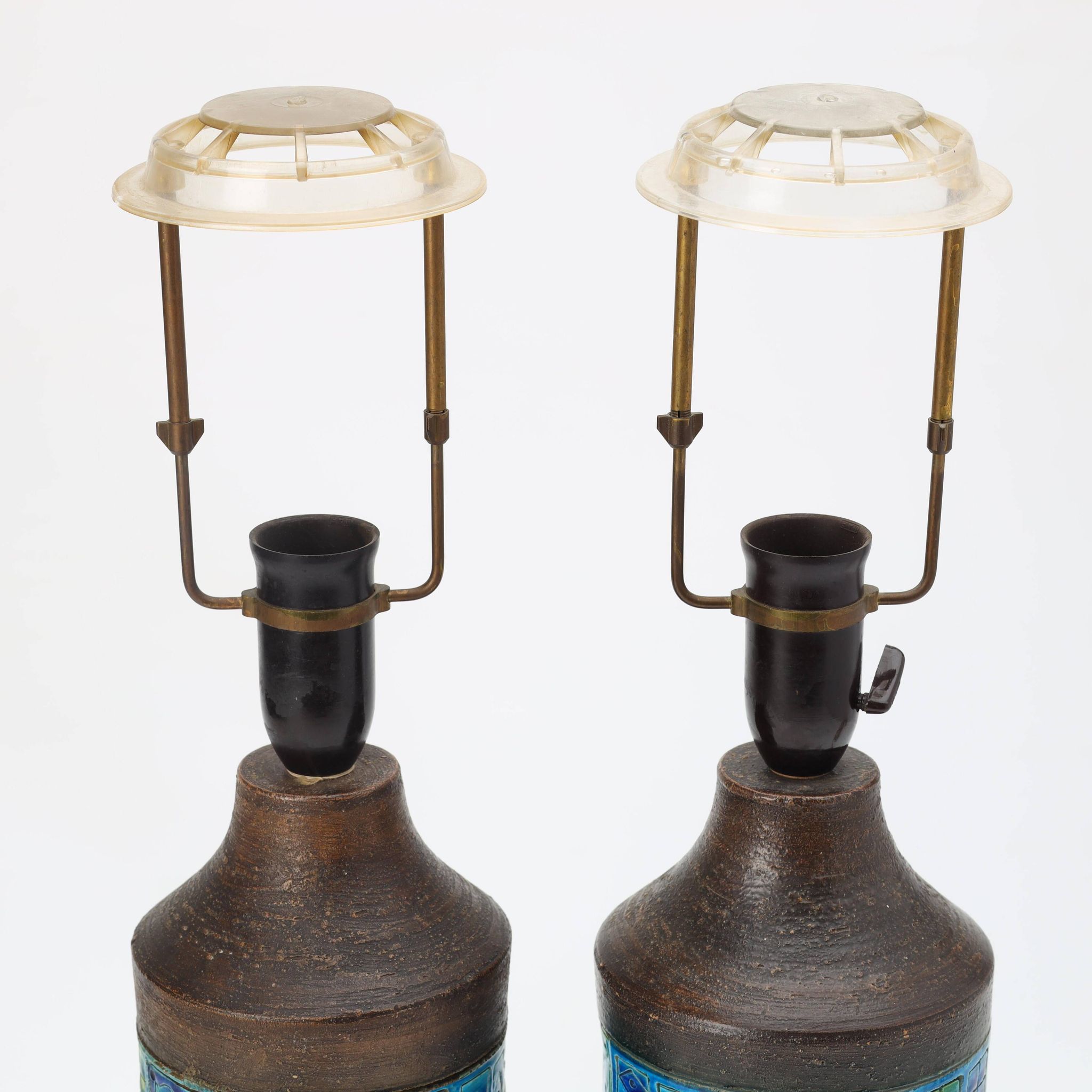 Paire de lampes de table Aldo Londi pour Bitossi Suède 1960 Signée