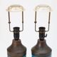 Pair of table lamps by Aldo Londi for Bitossi Sweden 1960 Signed