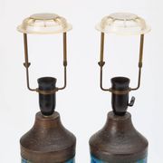 Paire de lampes de table Aldo Londi pour Bitossi Suède 1960 Signée