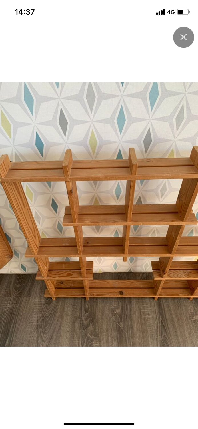 Wooden wall shelf