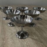 Series of 6 vintage ice cream cups from the 70s