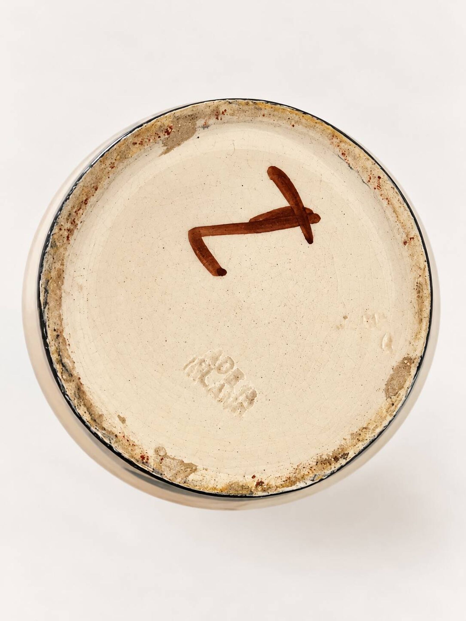 Kupittaan Savi vase hand-painted, Finland, 1950s