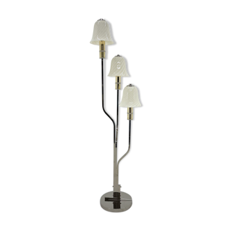 Lampadaire italien en chrome et verre de Murano 'Champignons magiques', années 1970