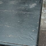 Black lacquered pine desk table