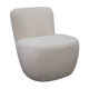 Fauteuil en laine bouclée blanc