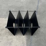 Postmodern Italian metal magazine rack, 1980s