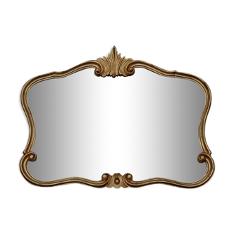 Miroir doré rocaille baroque vintage années 50