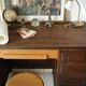 Vintage oak pedestal desk