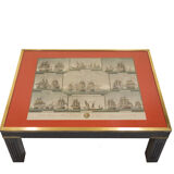 Table basse militaire « combat navals » Dom Joseph