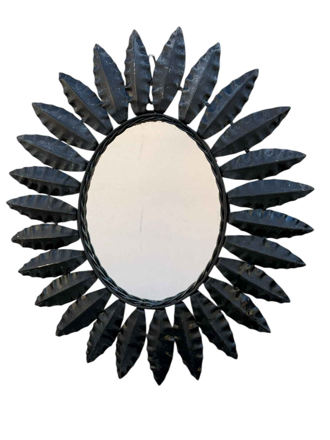 1960s wrought iron sun mirror from France