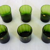 Set of 6 tinted glasses made in Poland vintage