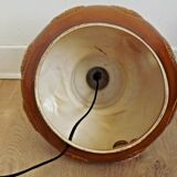 Vintage French 1960s standard lamp base in brown and cream ceramic 3462
