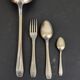 Cutlery set 37 pieces silver metal Art Deco