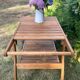 Exotic wood serving trolley