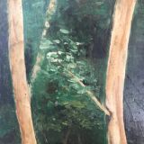 Table oil on canvas "the horse rider"