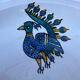 Vintage peacock standing bowl