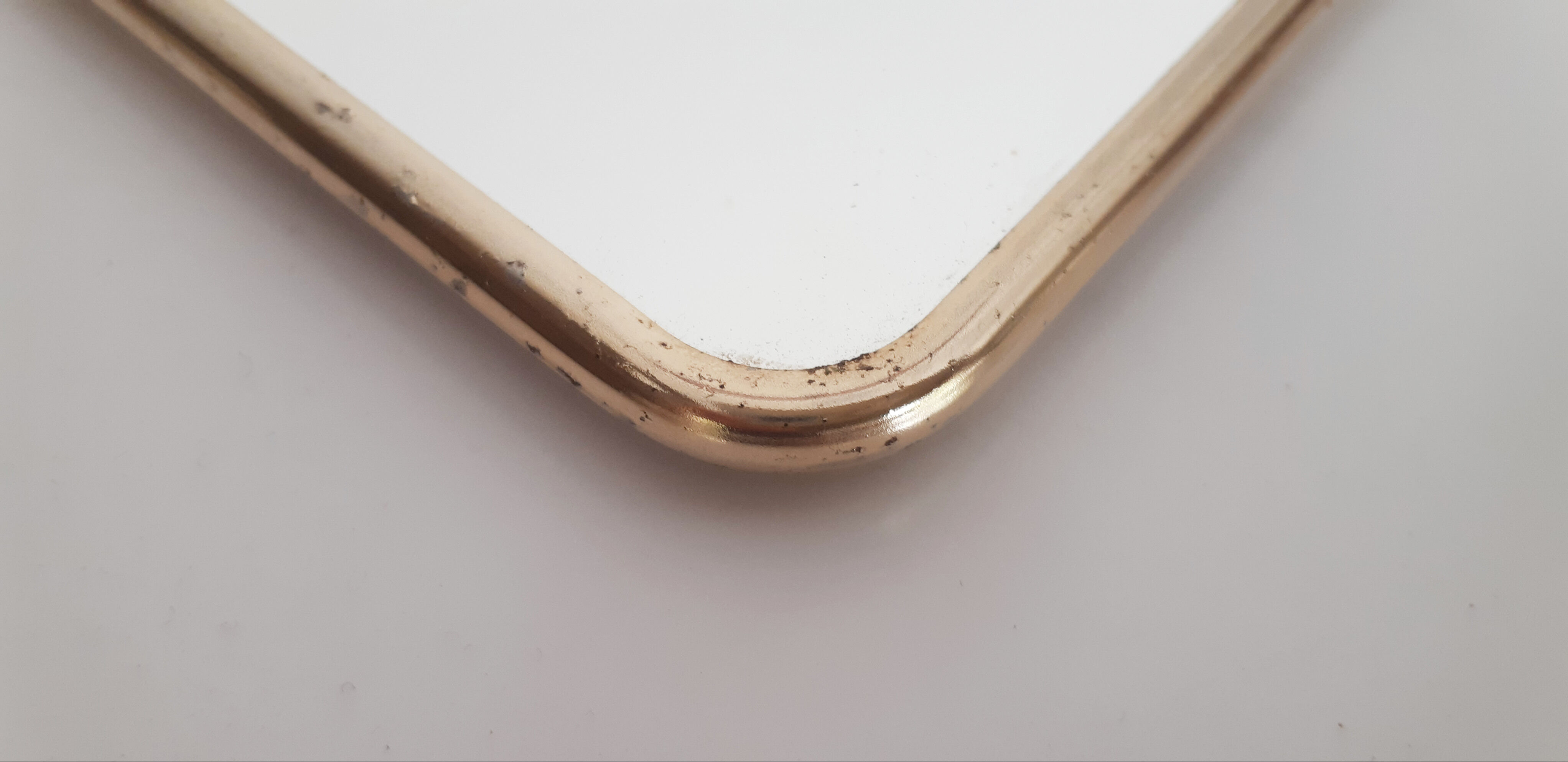 Golden barber mirror