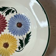 Lot de 10 assiettes creuses Chalons Digoin Sarreguemines décor floral