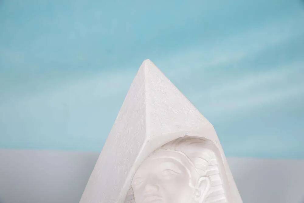 Egyptian stone table lamp, vintage 70s/80s mood lamp.