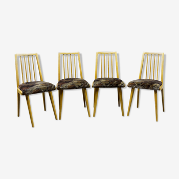 4 chaises de salle à manger du milieu du siècle par Jiří Jiroutek pour Interiér Praha, années 1960