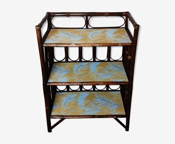 Etagère en rotin relookée