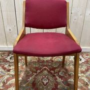 Suite de 6 chaises 1950 en hêtre massif