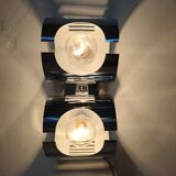 Aplique de pared metálico "Space Age". España, 1970s.