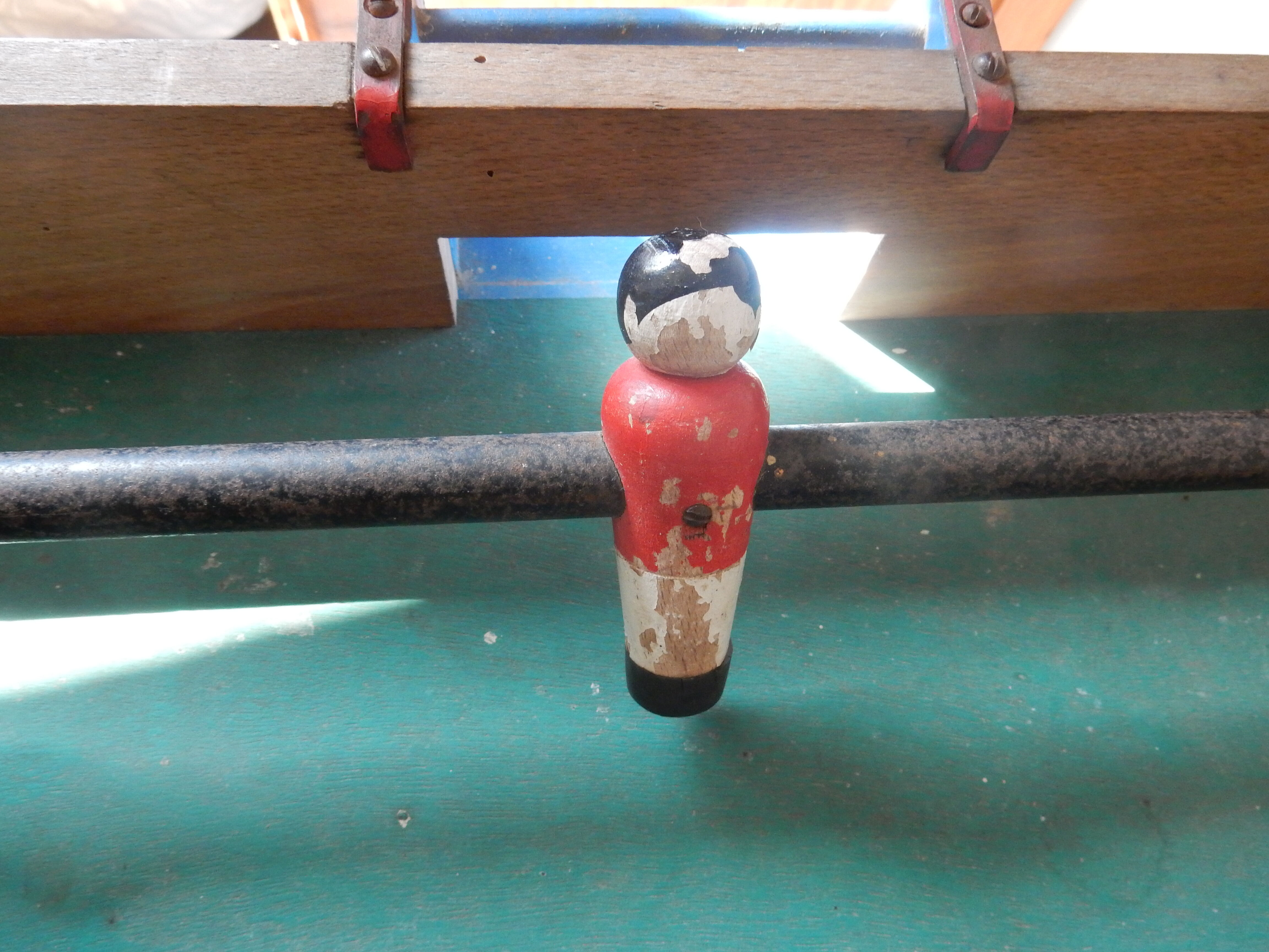 Wooden baby football